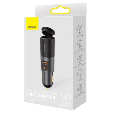شارژر فندکی فست شارژ باسئوس 120W مدل CCBT-C0G